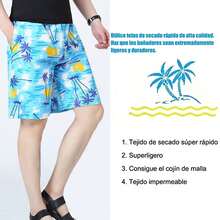 Short Playa Hombre Short Traje De Baño Hombre Bañadores - Naranja - Ver 8