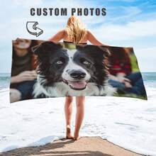 Personalized Picture Collage Beach Towel, Custom Towel - Photo Towel - Photo Collage Towel - Custom Beach Towel ,Family Holiday Beach Towel