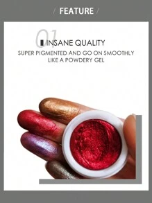 HANDAIYAN極光珠光眼影和單色馬鈴薯泥眼影，淨含量：2.5克 - 08 Magenta - 查看 6