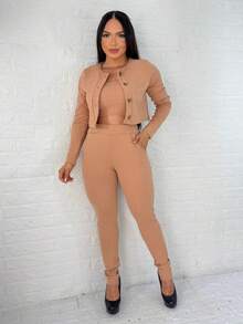 Women Two-Piece Outfits - Màu be - Xem 4