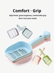 寵物糖果色貓砂盆清潔工具貓砂鏟 - 彩色 - 查看 4