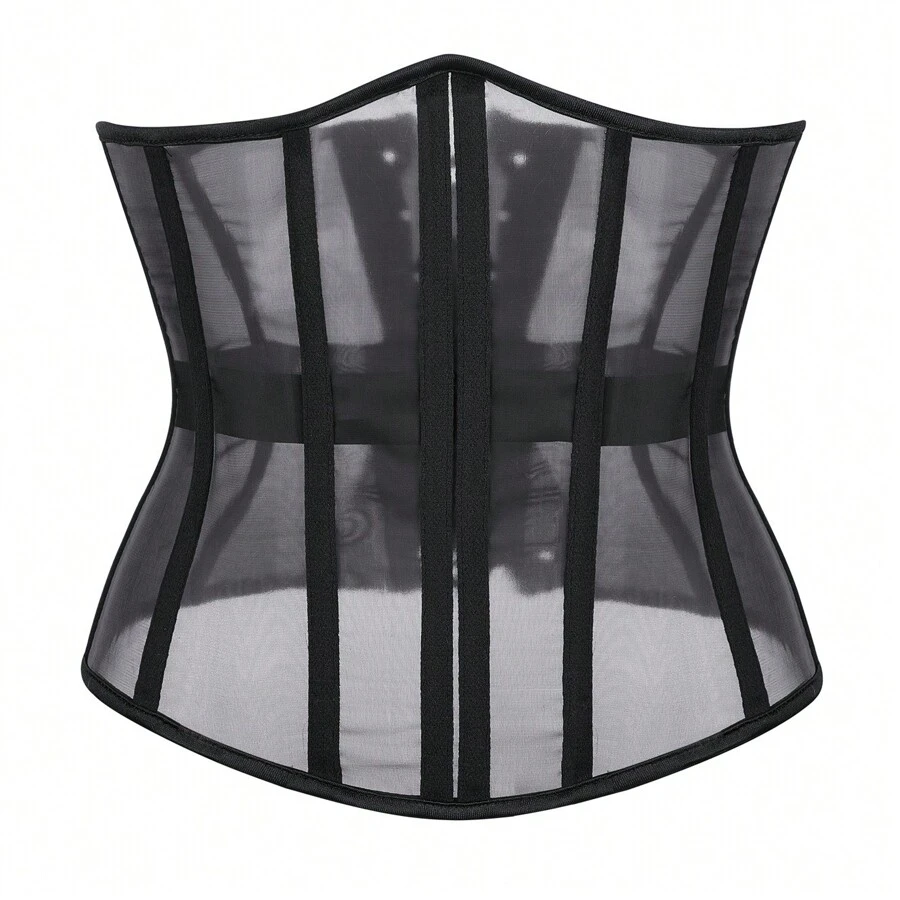 Cinturón de corsé, entrenador de cintura con control de abdomen, cinturón de cintura con chaleco moldeador corporal, para accesorios de mujer para vestido estilo western, vaquera, campestre, vintage, color negro.