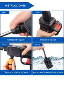 Portable And Multipurpose High Pressure Car Washer - Black - View 7