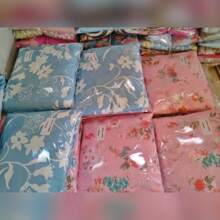 Single Fitted Sheet Without Elastic Micropercale Cotton Touch Hem Floral Grid - 花的 - 查看 9