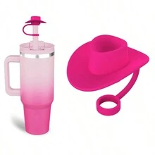 1 件装杯子吸管盖，硅胶吸管盖适合 30&40 盎司带手柄玻璃杯，10 毫米可爱饮用吸管头盖适用于杯子配件 - 彩色 - 查看 11