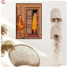 1PC Women Culture  Wall Art Canvas Painting Nordic Posters And Prints Wall Pictures For Living Room Decor  Frameless - Baby Pink - View 43