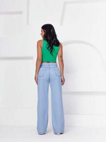 estilo essencial Women Jeans - Light Wash - View 6