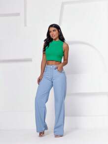 estilo essencial Women Jeans - Light Wash - View 4