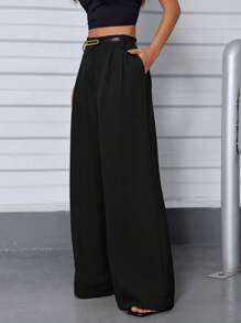 Women Pants - 黑色 - 查看 3