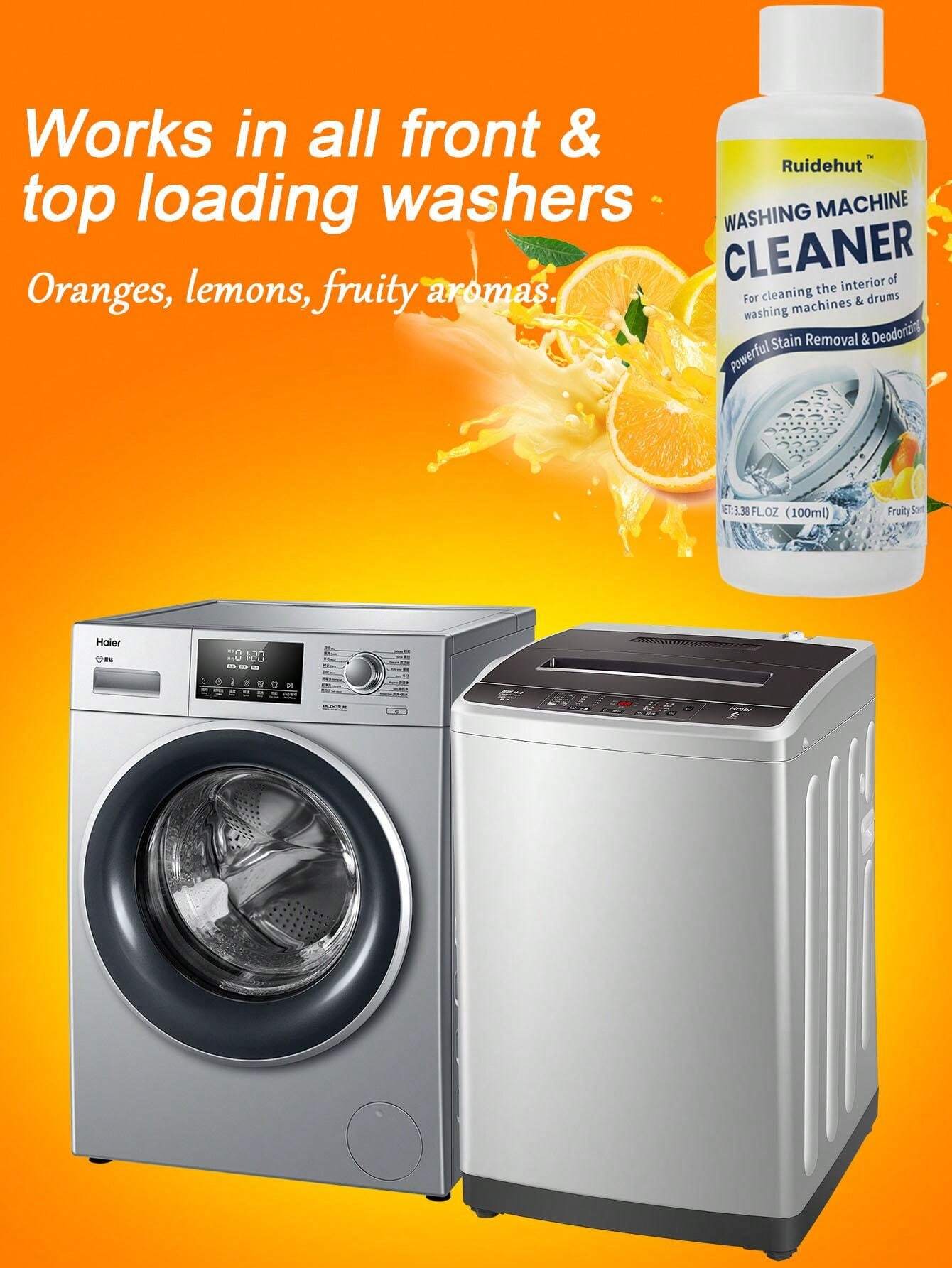 Lemon Flavor Washing Machine Cleaner , Washer Machine Cleaner With Oxi For Front And Top Loader