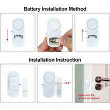 Door Window Alarm,  Door Alarms For Kids Safety, Wireless Sensor Door Window Burglar Alarm-Window Pool Alarms For Home 1PC - White - View 7