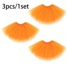 1pc/3pcs/5pcs Neon 80s Tutu Skirt, 3-Layers, For Princess Dress Up, Party, Performance, Christmas, Festival, Mardi Gras, Ballet Performance, Party Gift - Mesh Tutu Skirt - View 41