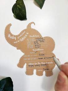 10Pcs Set Gender Reveal Shower Games We Can Bearly Wait Teddy Bear Shower Advice Cards For Parents To Be - Set Of 10 - Woodland Shower Games,Christmas - Multicolor - View 8