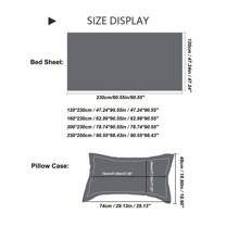 3 件套活力印花床上用品套装，高克重柔软布艺床单套装，带枕套（不含被子） - style 9 - 查看 3
