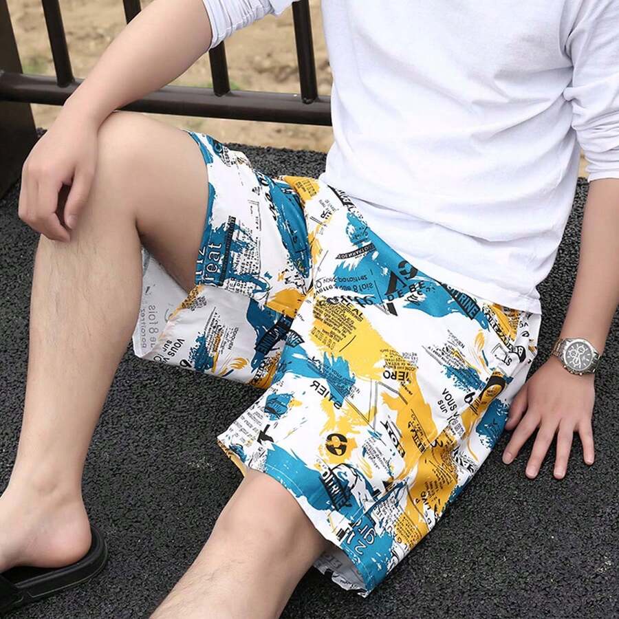 Short Playa Hombre Short Traje De Baño Hombre Bañadores - Naranja - Ver 1