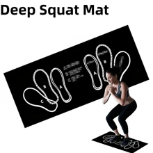 1PC Premium Deep Squat Mat - Multi-Position Gym Quality For Fitness, Pilates & Workouts - Ergonomic Design, Cushioned Support - Perfect For Home Exercise - Grey - View 2