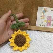1 chiếc móc dệt kim hình hoa hướng dương thủ công - Phụ kiện ví và móc khóa sáng sủa, dễ thương, món quà hoàn hảo! - Nhiều màu - Xem 4