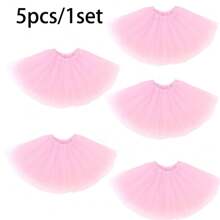 1pc/3pcs/5pcs Neon 80s Tutu Skirt, 3-Layers, For Princess Dress Up, Party, Performance, Christmas, Festival, Mardi Gras, Ballet Performance, Party Gift - Mesh Tutu Skirt - View 44