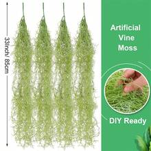 6pcs Artificial Green Moss Spanish Moss Potted Plant Hanging Moss Flower Garland Suitable For Indoor And Outdoor Crafts Decoration - Multicolor - View 10