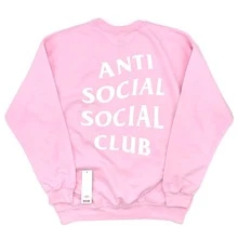 Anti Social Social Club Know You Better Crewneck Pink (ASSW369) Boyfriend Style Men's Size M-XL - Multicolor - View 2