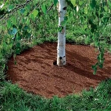 1pc Round Coconut Shell Fiber Plant Mulch With Open Hole In The Middle Of Coconut Palm Fiber Flat Mat Tight Anti-Grass Mat Flowerpot Mat - Brown - View 3