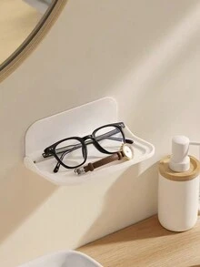 1pc Foldable Plastic Storage Rack Wall-Mounted Organizer For Small Items - White - View 6