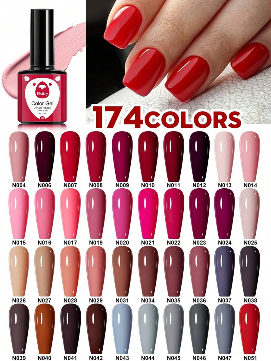 XEIJAYI 1pc 7.3Ml Gel Nail Polish, Popular Series Nail Gel Summer Colors Vibrant All Seasons Gel Polish- UV/LED Soak Off Semi-Permanent Varnish For DIY Manicure Nail Art Nails - Multicolor - View 1