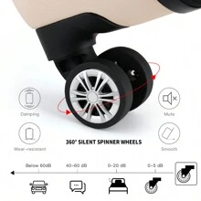 19 Inch Carry On Suitcase 24 Inch And 28 Inch Check-In Luggage Lightweight ABS Trolley Case With Combination Lock And 4 Wheels For Business Travel Men & Women - Beige - View 10