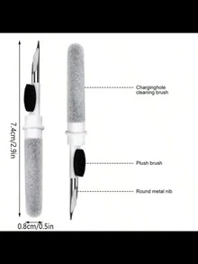 1入便攜式3合1無線耳機內容物清潔工具套件，包括耳機清潔筆，適用於Airpods和Airpods Pro 12以及清潔刷