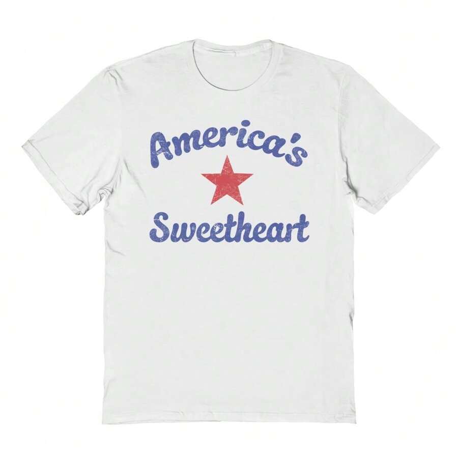 Social Collective Americas Sweetheart Star 4th Of July Graphic Cotton Short-Sleeve T-Shirt - 白色 - 查看 1