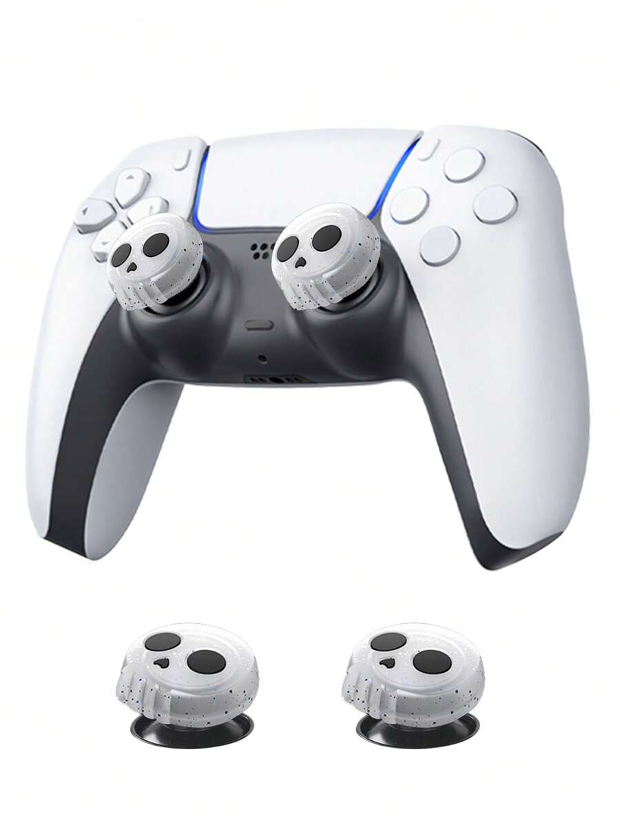 2 件兼容 /PlayStation5/Switch Pro/操纵杆帽、操纵杆按钮盖、高性能拇指握把摇杆帽、PlayStation4/5 游戏配件、游戏控制器配件 - 彩色 - 查看 1