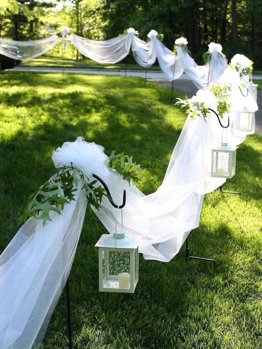 1 mảnh vải tuyn pha lê organza, cuộn vải tuyn voan mỏng màu trơn 26m dùng để trang trí cổng vòm tiệc cưới, tiệc cô dâu, trang trí tiệc, khăn trải ghế, trang trí tường nền sự kiện - Nhiều màu - Xem 1