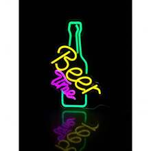 Neon Sign Bubble Tea / Dimensions: 325x500 Mm,Neon Sign "Cocktail",Neon Sign Bar,LEDCUBE Decorative Lamp, - Multicolor - View 10