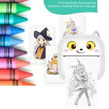 GOTOOGO 迷你口袋打印機：無線藍牙連接，熱敏打印機適用於相片、收據、筆記、備忘錄、標籤、QR碼 - 彩色 - 查看 5