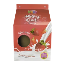 Fancy Pets Casa de Cartón con Rascador para Gato Fresas - Rosa Pálido - Ver 2