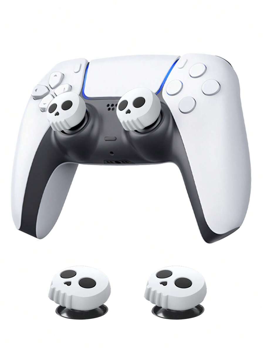 2 nắp và bọc cần điều khiển tương thích với tay cầm /PlayStation 5/Switch Pro/X1, phụ kiện chơi game cho PlayStation 4/5 - Nhiều màu - Xem 1