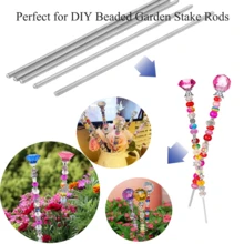 3pcs/Set Of Threaded Rods & Hex Nuts M4, Stainless Steel Fully Threads Studs Rods For Hangers, U-Bolts & Beaded Garden Stake Rods - Silver - View 3