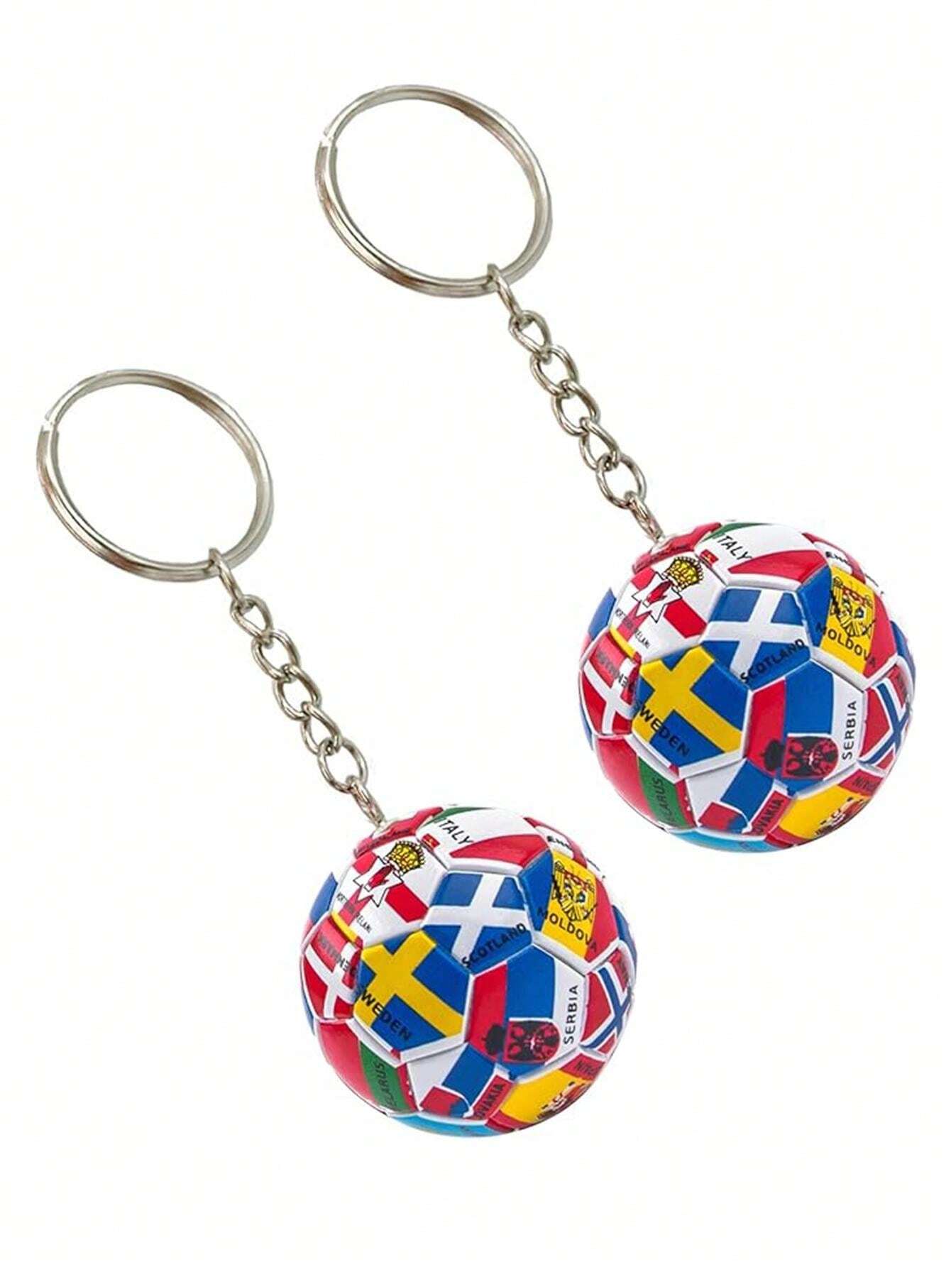 1 Pack World Cup Football Keychain, Sports Ball Keychain Football Match