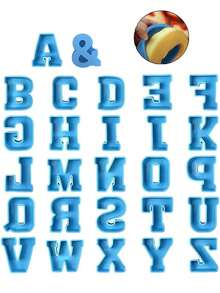 26 Letter Symbol Silicone Mold, Desktop Jewelry Candle Baking Creative Cake Mold Resin Drop Glue Mold - Multicolor - View 2