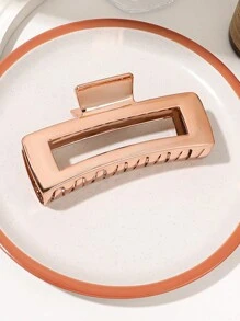 Lobaba 1入優雅極簡風格的玫瑰金色發卡，具有光澤表面、蝴蝶結、波浪和正方形，適用於厚髮質，鏡面般光澤，非常適合派對和頭飾。 - 玫瑰金 - 查看 3