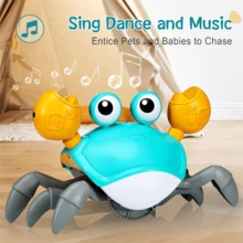 螃蟹逃逸螃蟹玩具，帶有避障感應器，舞動的音樂和燈光，聖誕節和感恩節禮物 - 薄荷綠 - 查看 5