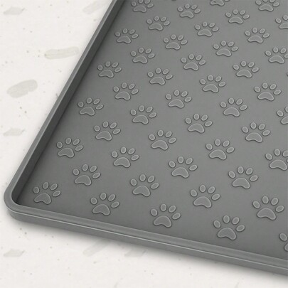 1pc Silicone Paw Detail Pet Placemat