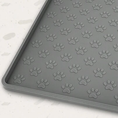 1pc Silicone Paw Detail Pet Placemat