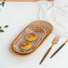 Basket Desktop Fruit Container  Basket For Small Items Flatware Tabletop Bread Basket Storage Basket - Apricot - View 5