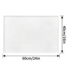 Silicone Many Paw Prints Pet Placemat - White - View 18