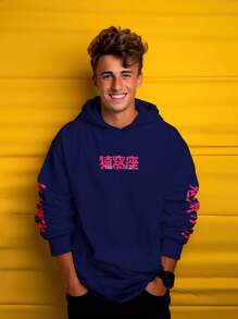 Men Hoodies - Navy Blue - View 3