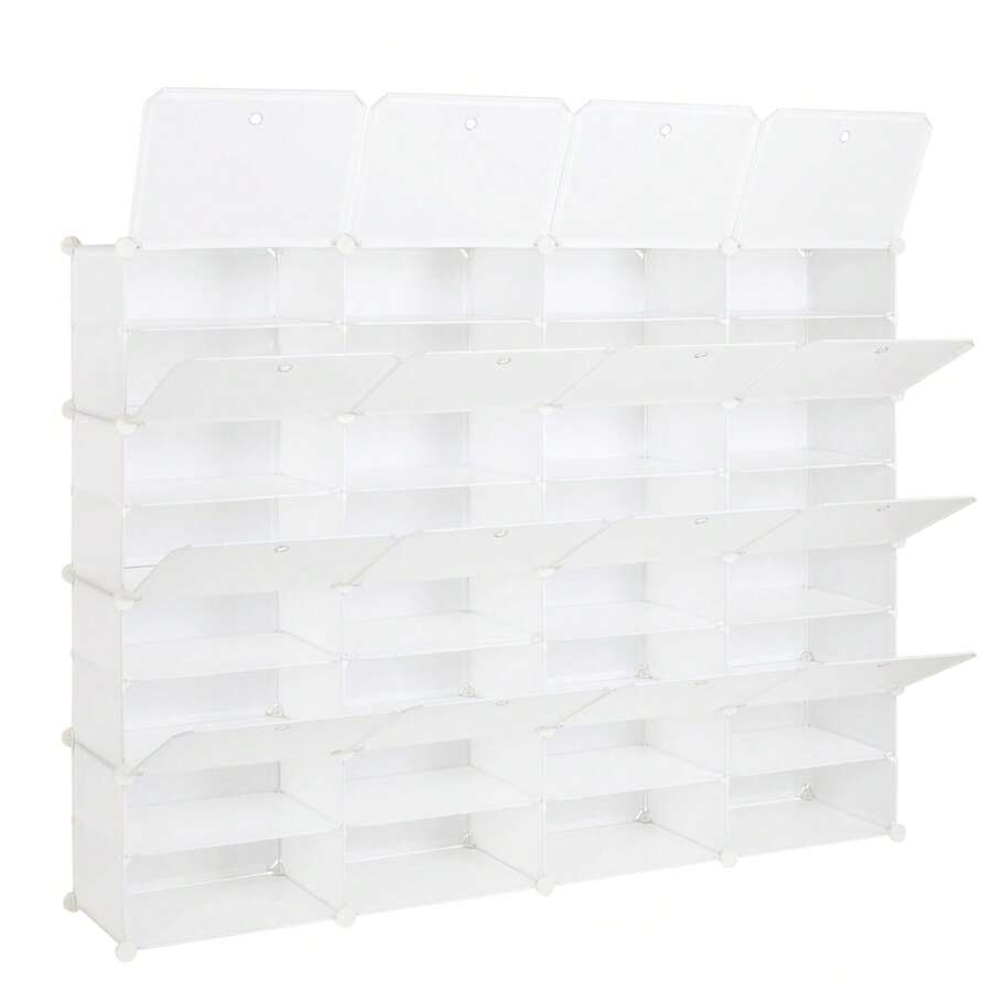 12 d x 53 w x 47 25 h 8 tier portable 64 pair shoe rack organizer 32