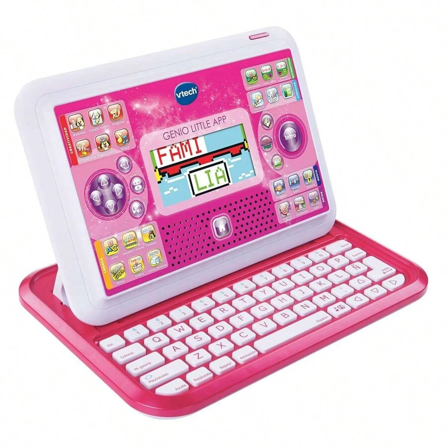 Ordenador Genio Little App con pantalla Color Rosa y 80 actividades 18,4x26,3x4 cm ✅ Entrega 24/48h a España (península) - Relojes y Ordenadores - Vtech - Ref. 80-155557