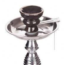 Bộ Shisha Ống Nước 2 Ống Hookah 2 Kết Nối Shisha Hoàn Chỉnh Với 2 Ống Hookah Bộ Hoàn Chỉnh Với Bình Thủy Tinh, Bát Gốm, Tông Than, Cho Quán Cafe Hoặc Quầy Bar Và Quà Tặng - Bạc - Xem 4