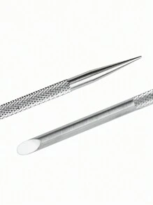 Stainless Steel Cuticle Pusher Nail Dotting Pen Nail Care Tool Double Ended Manicure Stick Cuticle Remover Cleaner Cuticle Pusher Wooden Cuticle Pusher Sticks Glass Cuticle Pusher And File Kit - Multicolor - View 8